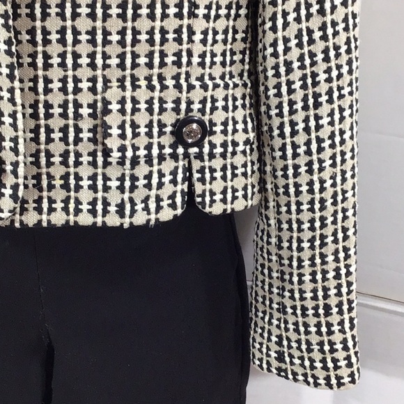 Doncaster silk tweed cropped jacket 4 - Picture 3 of 11